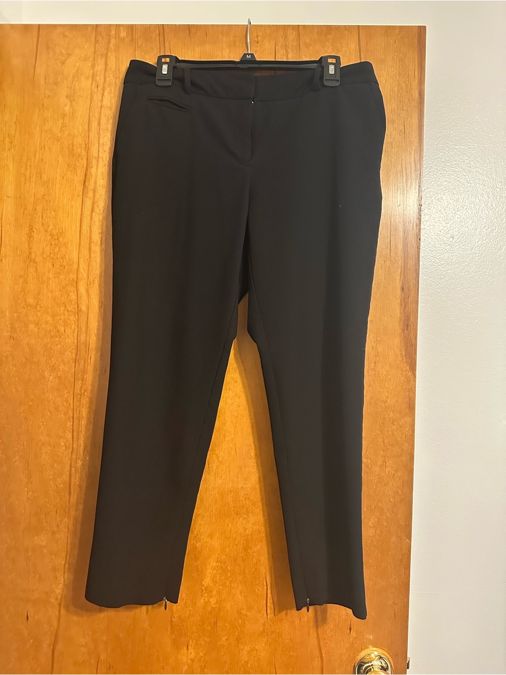 Worthington Black Straight-Leg Ponte Pants